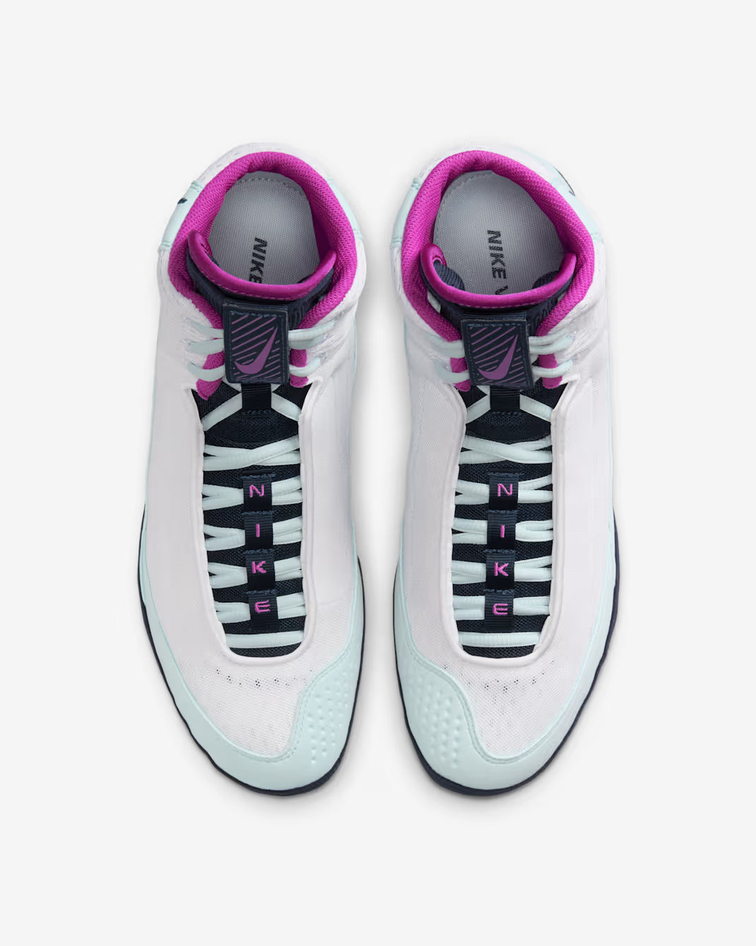 Nike Inflict 4 Wrestling Shoes -White/Glacier Blue/Obsidian/Hyper Violet