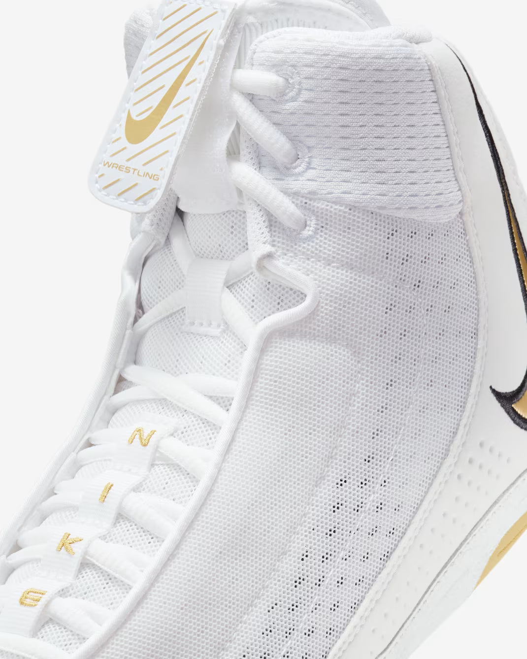 Nike Inflict 4 Wrestling Shoes -White/Photon Dust/Black/Metallic Gold