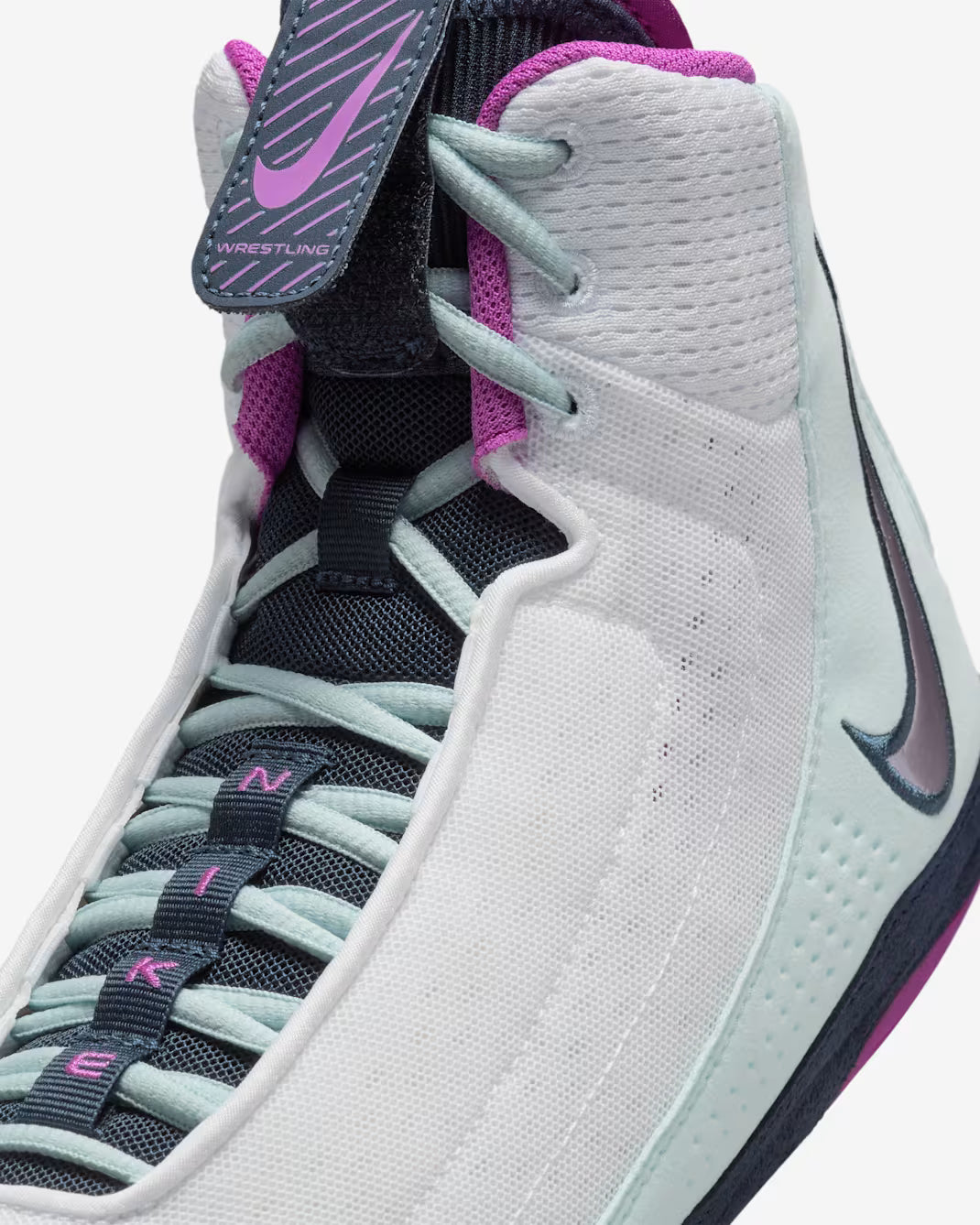 Nike Inflict 4 Wrestling Shoes -White/Glacier Blue/Obsidian/Hyper Violet