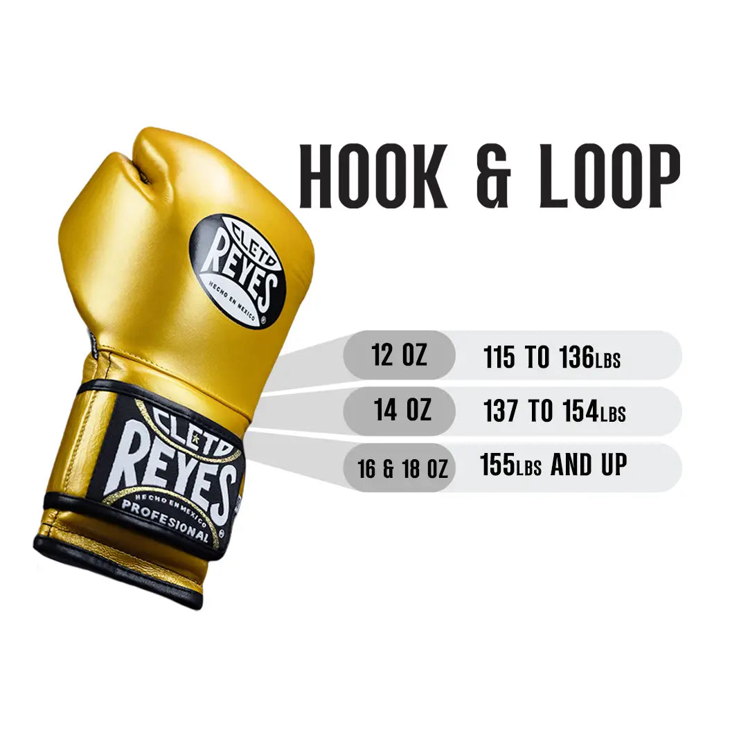 Cleto Reyes hook and loop glove size chart