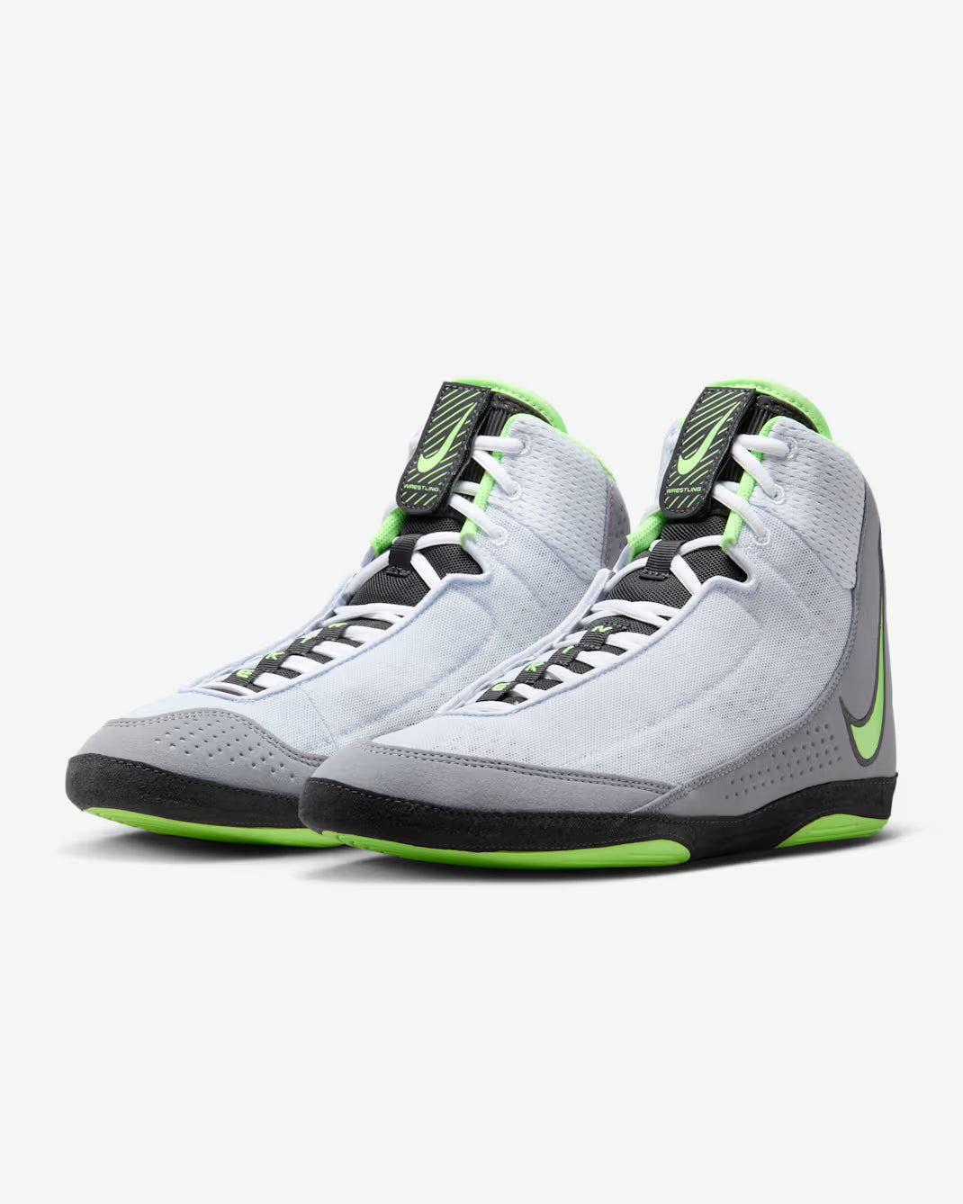 Nike Inflict 4 Wrestling Shoes - Grey/Anthracite/White/Lime Blast