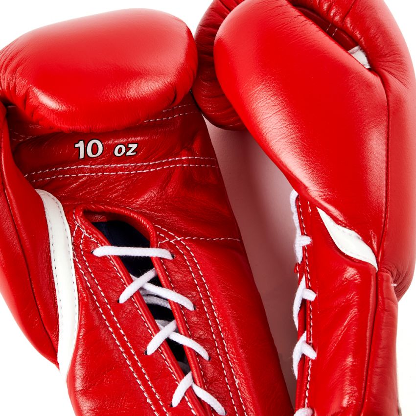 Winning Professional MS-300 Lace-Up Boxing Gloves Red