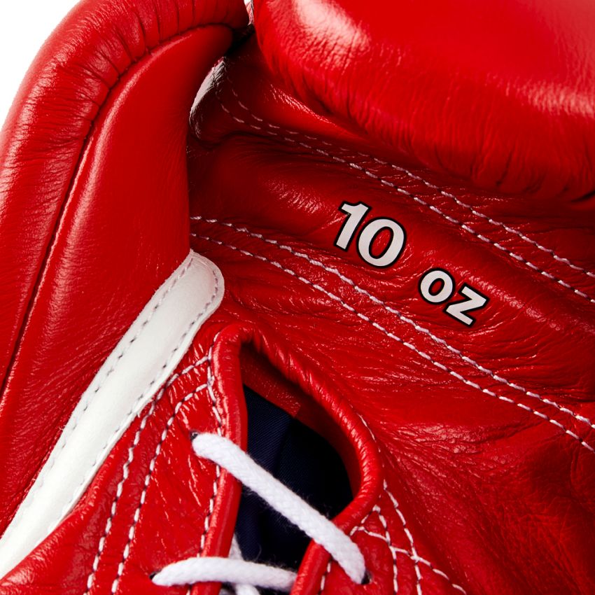 Winning Professional MS-300 Lace-Up Boxing Gloves Red