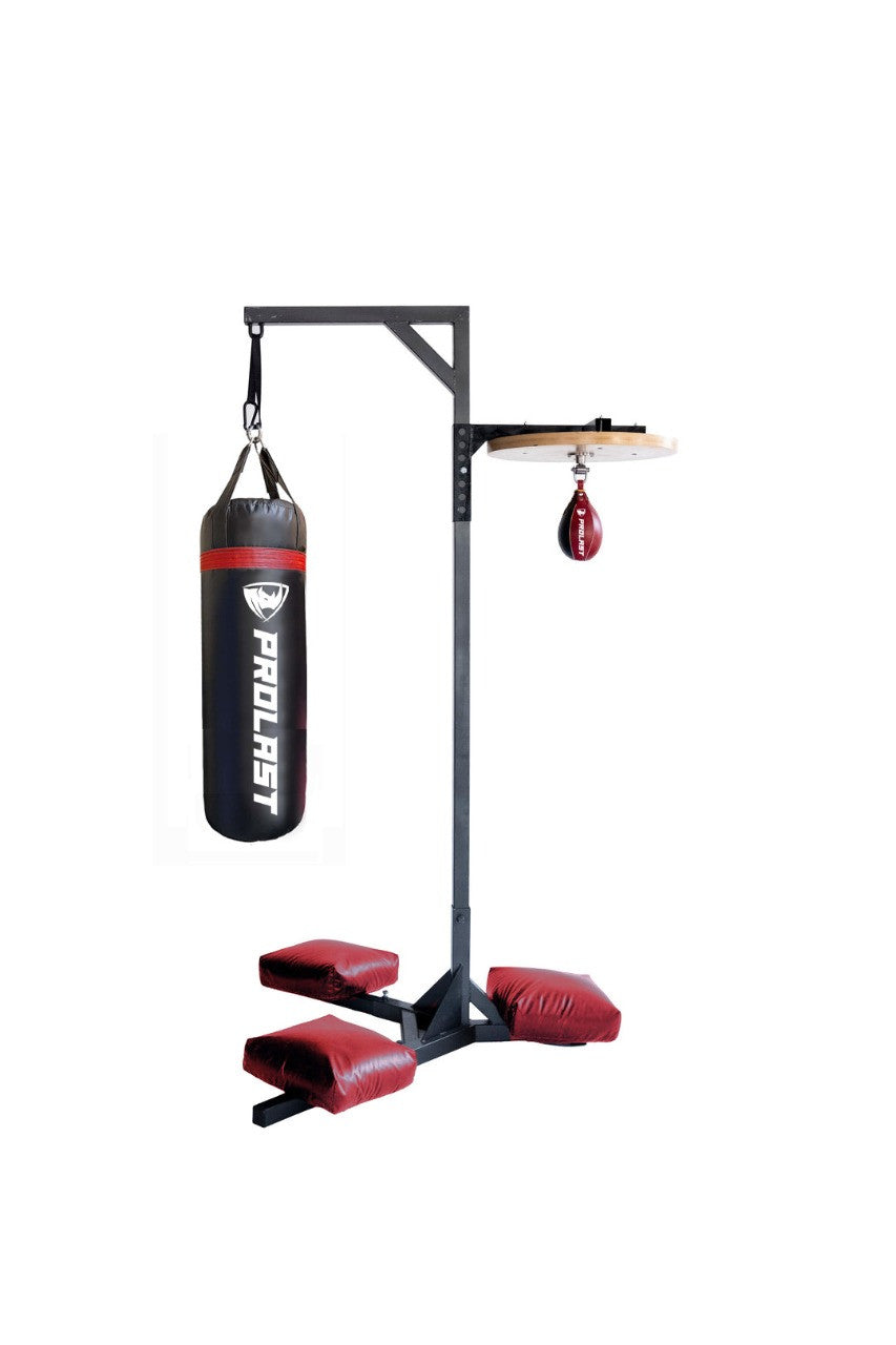 PROLAST HEAVY BAG AND SPEED BAG STAND COMBO w/ FILLED SANDBAGS