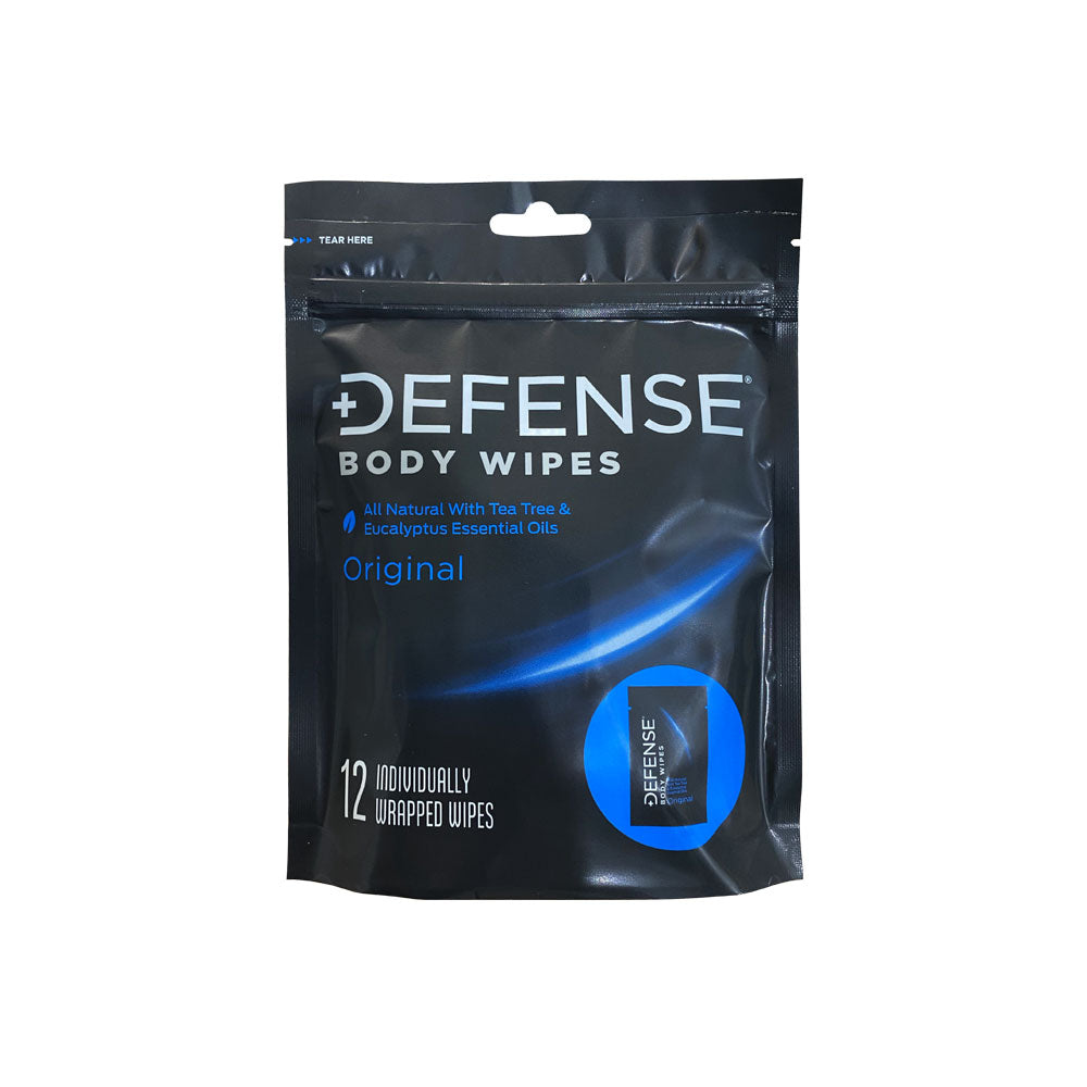 Defense Soap Original Body Wipes, 12 Individually Packed Travel Wipes